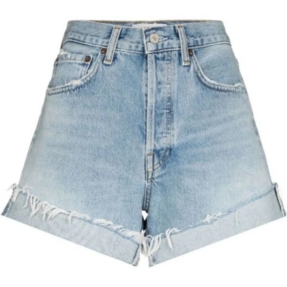 AGOLDE Parker long denim shorts size 32 B1331 - Picture 3 of 8